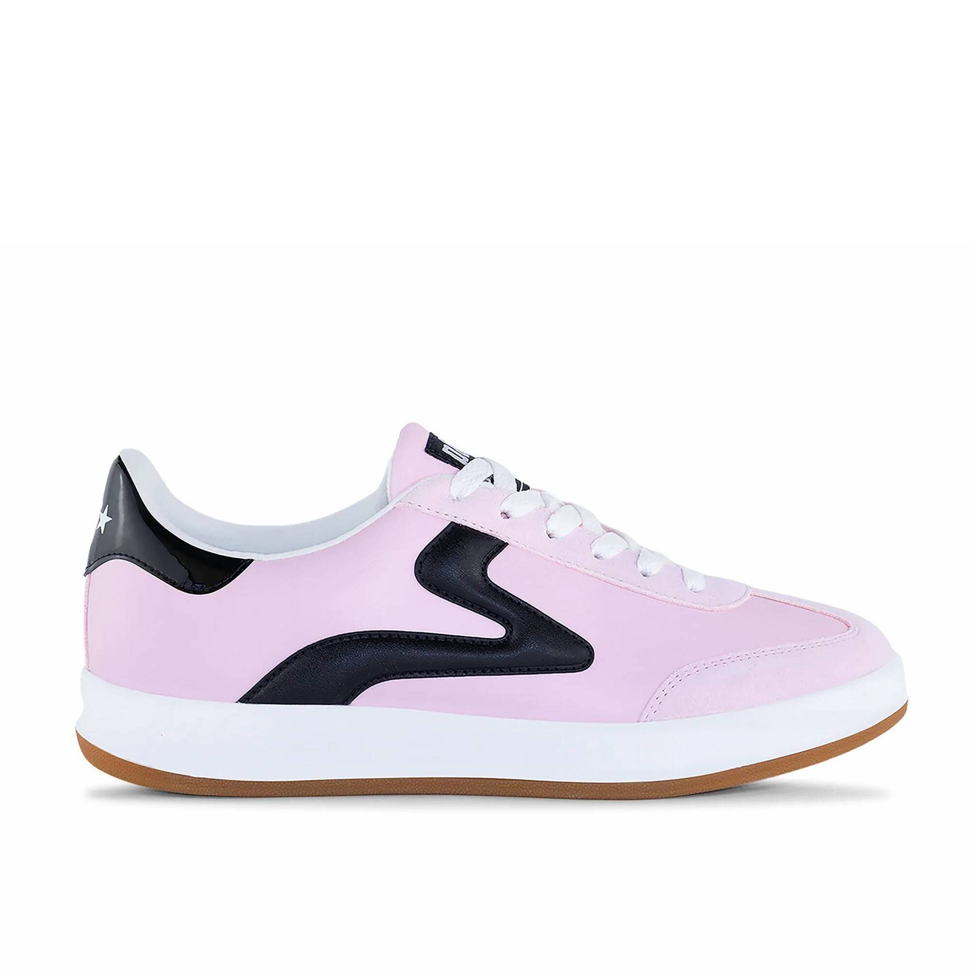 New Pb5star Women's Retro Lifestyle Sneaker In Powder Pink-Black